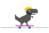 Dinosaur Game: Skateboarding img